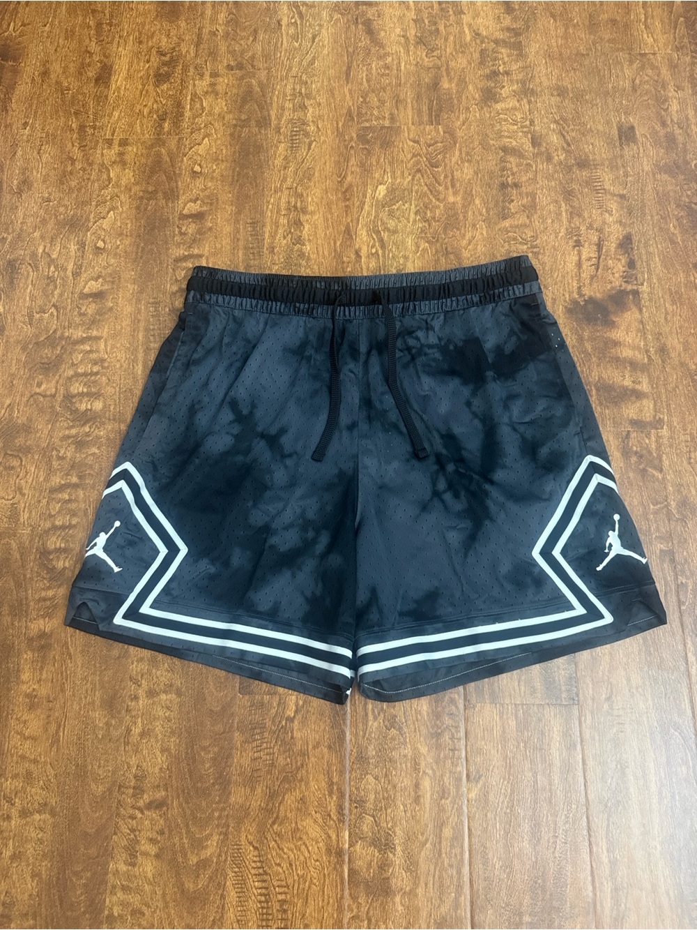 Jordan Men’s Black Athletic Shorts with White Trim